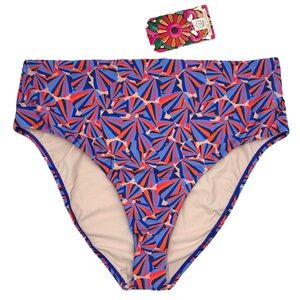 Farm Rio x Anthropologie Patterned Swim Bikini Bottoms Size XL